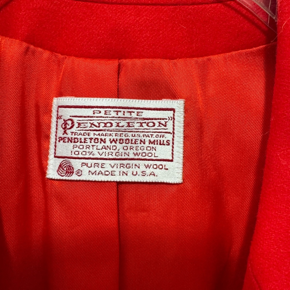 Pendleton Red Wool Blazer - Picture 2 of 6